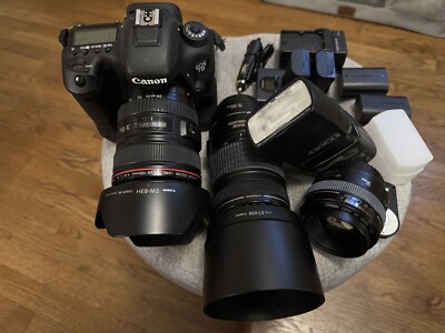 Canon EOS 7D Mark II 20.2MP DSLR Camera w/ EF 24-105mm f/4L, 70-300mm & MORE