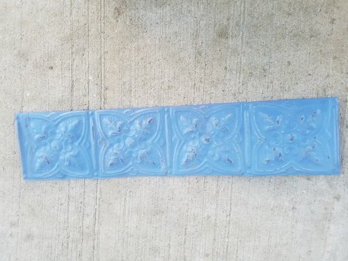 (3) Three Vinatge Ceiling Tins 5.5in x 24.5in great for crafts and projects