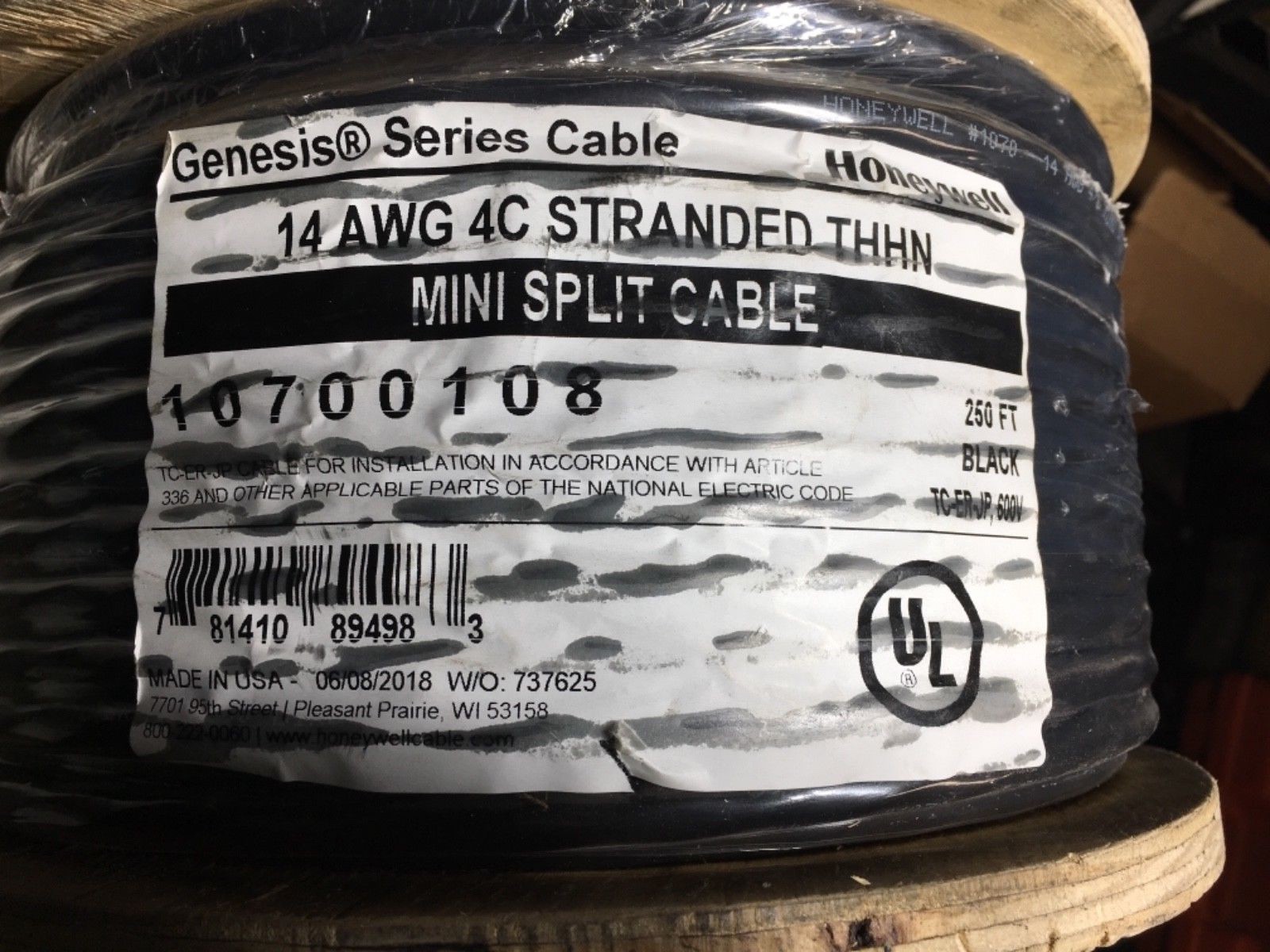 Honeywell 10700108 - 14 AWG - 4C - Stranded THNN - Mini Split Cable