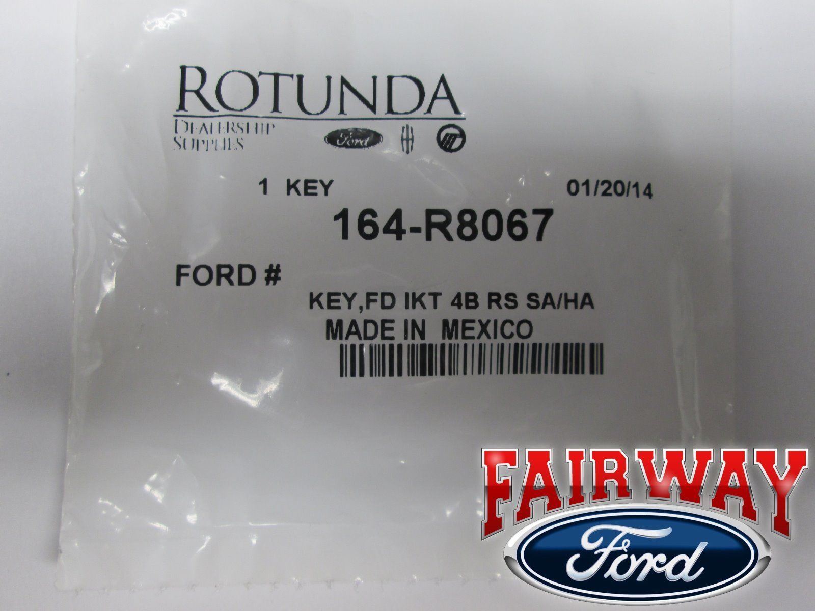 11 thru 16 F250 F350 F450 Super Duty OEM Genuine Ford Remote Start Key 164-R8067