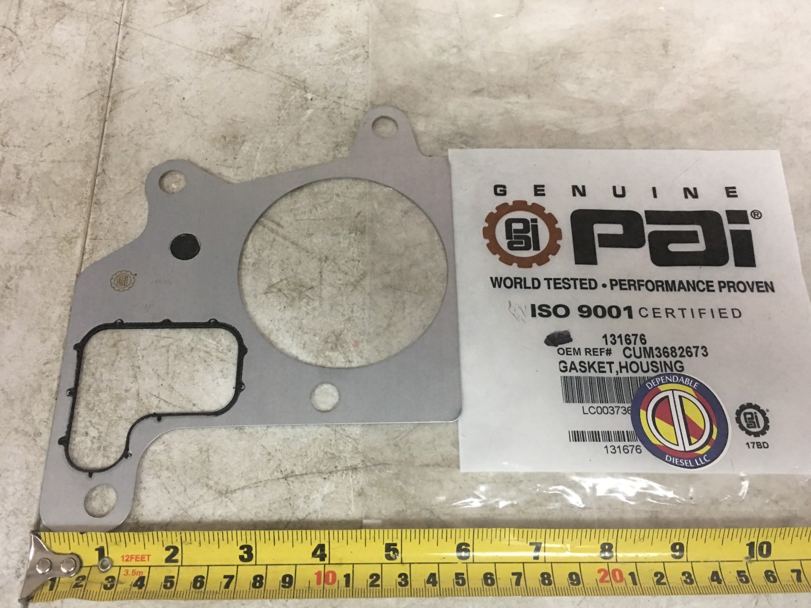 Thermostat Housing Cover Gasket for a Cummins ISX. PAI