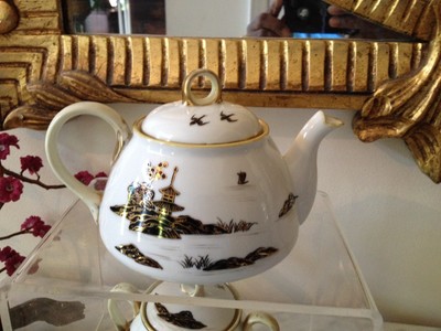 Hand Painted Nippon Tea Set White