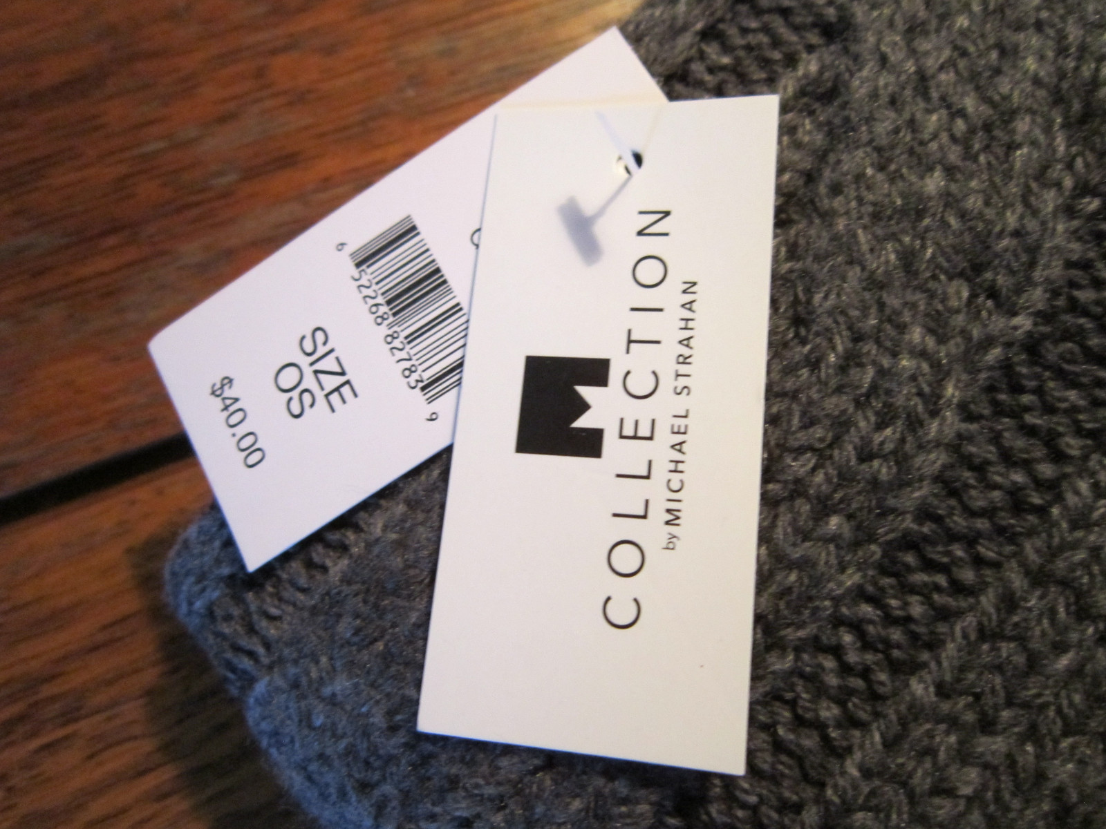 Michael Strahan Gray Cable Knit Scarf~NWT~One Size 9
