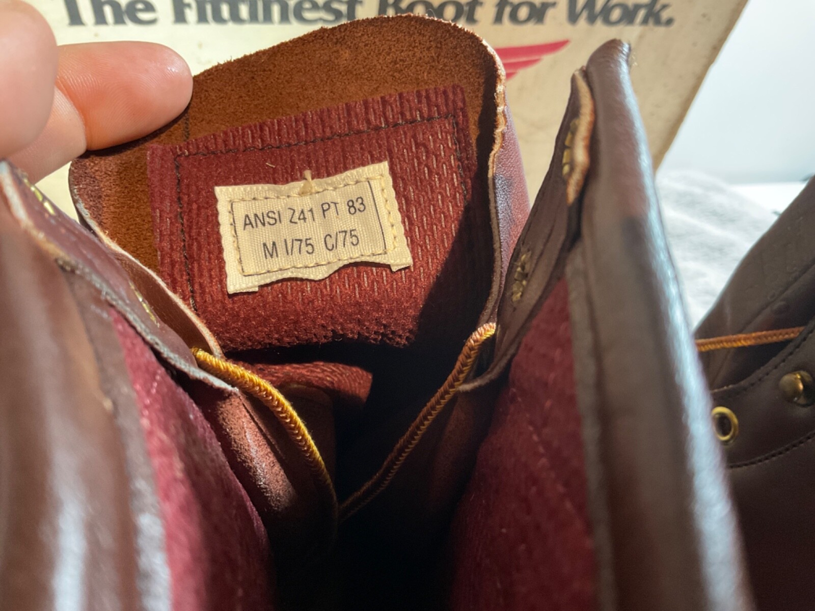 Pre-owned Red Wing Shoes Red Wing 4418 Leather Logger Steel Toe Work And Safety Boots Multiple Sizes In Brown