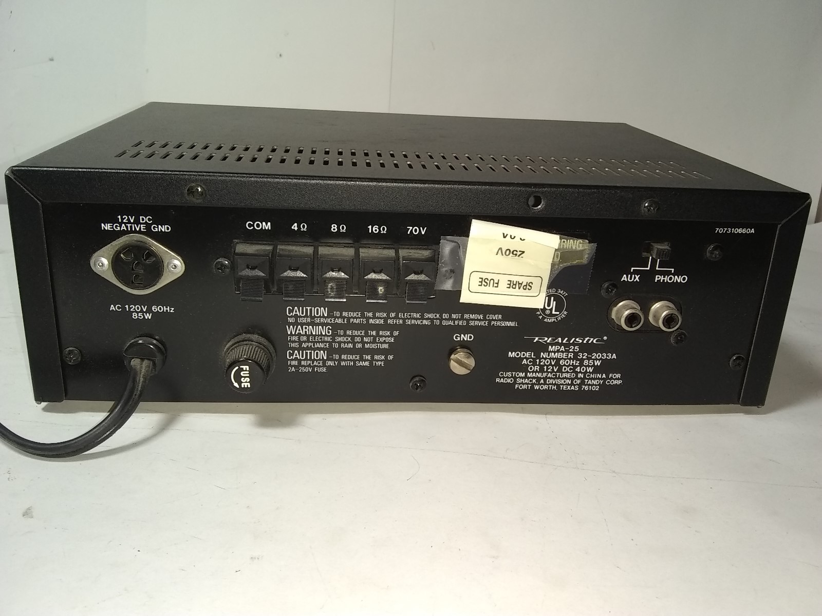 Realistic MPA-25 20W PA Power Amplifier
