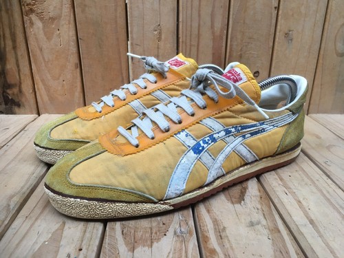 ASICS Onitsuka Tiger Runners VINTAGE Yellow Men's Size 9 MADE IN JAPAN ASICS Onitsuka Tiger Runners VINTAGE Yellow Men's Size 9 MADE IN JAPAN