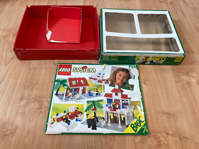 Lego vintage 725 Basic Building Set boite très usée vide - version Systeme