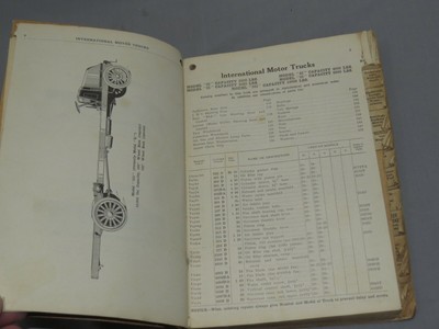 Vintage International IH Motor Trucks 21 31 41 61 101 Type S Parts Catalog 1920s