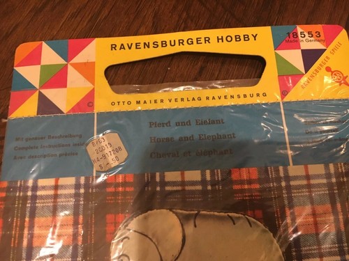 Vintage Ravensburger Hobby Horse And Elephant Kit