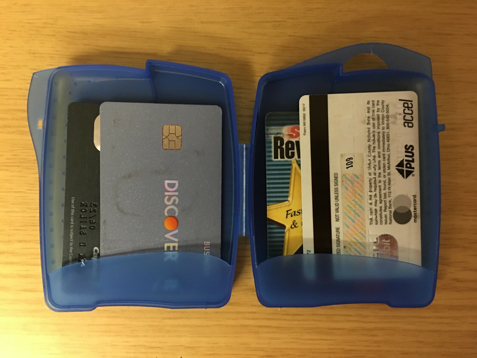 Lot of 5 - Pocket Size Mini Travel Case, Pill Box, ID Holder (4½ × 3¼ Blue) New