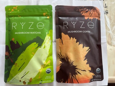 RYZE Mushroom Coffee (30 Servings) + RYZE Mushroom Matcha(30 Servings)