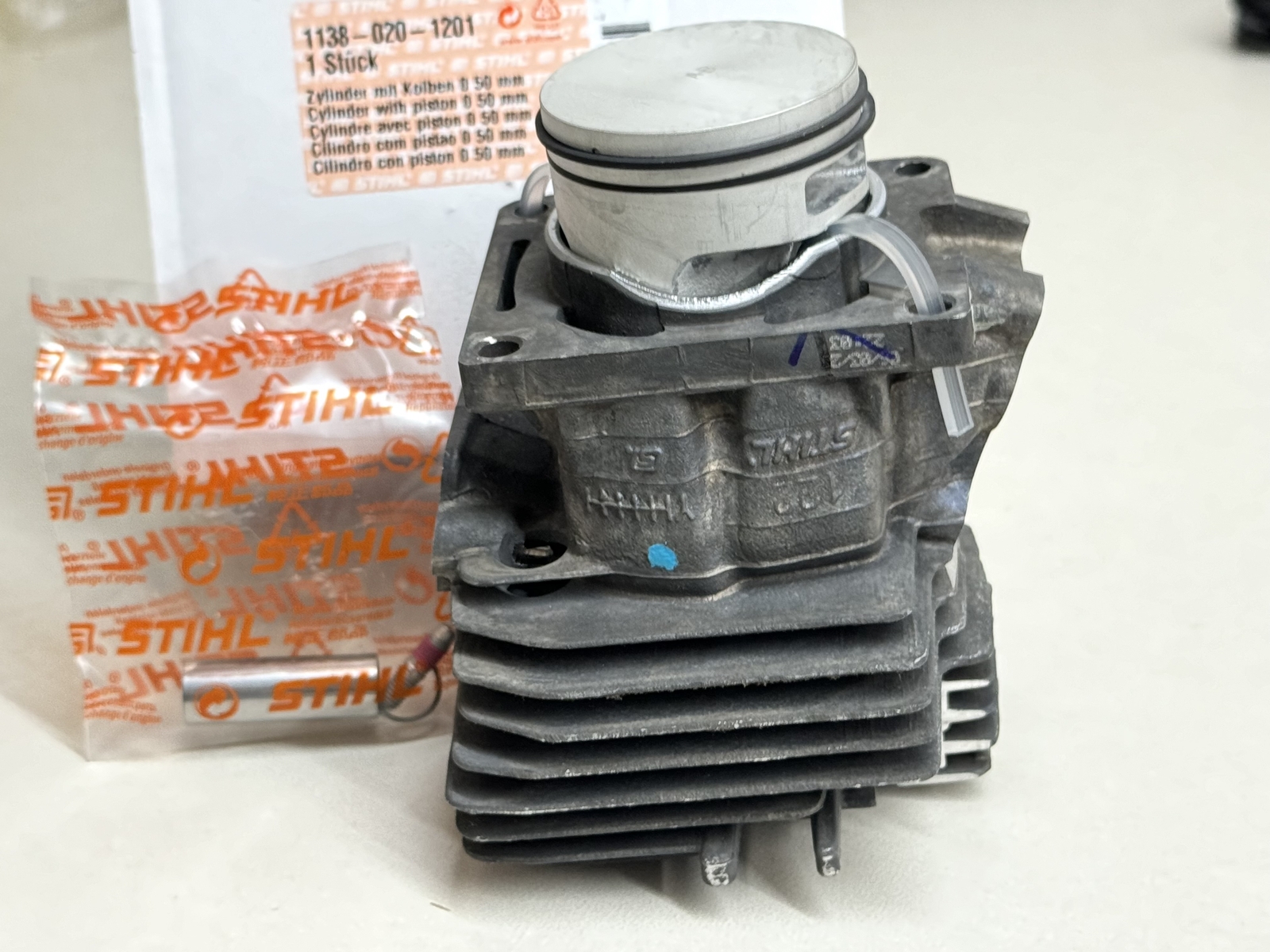 STIHL OEM CYLINDER WITH PISTON KIT 1138 020 1201 MS441 R VW C-Q C-M C-MQ C-MR R - Picture 4 of 6