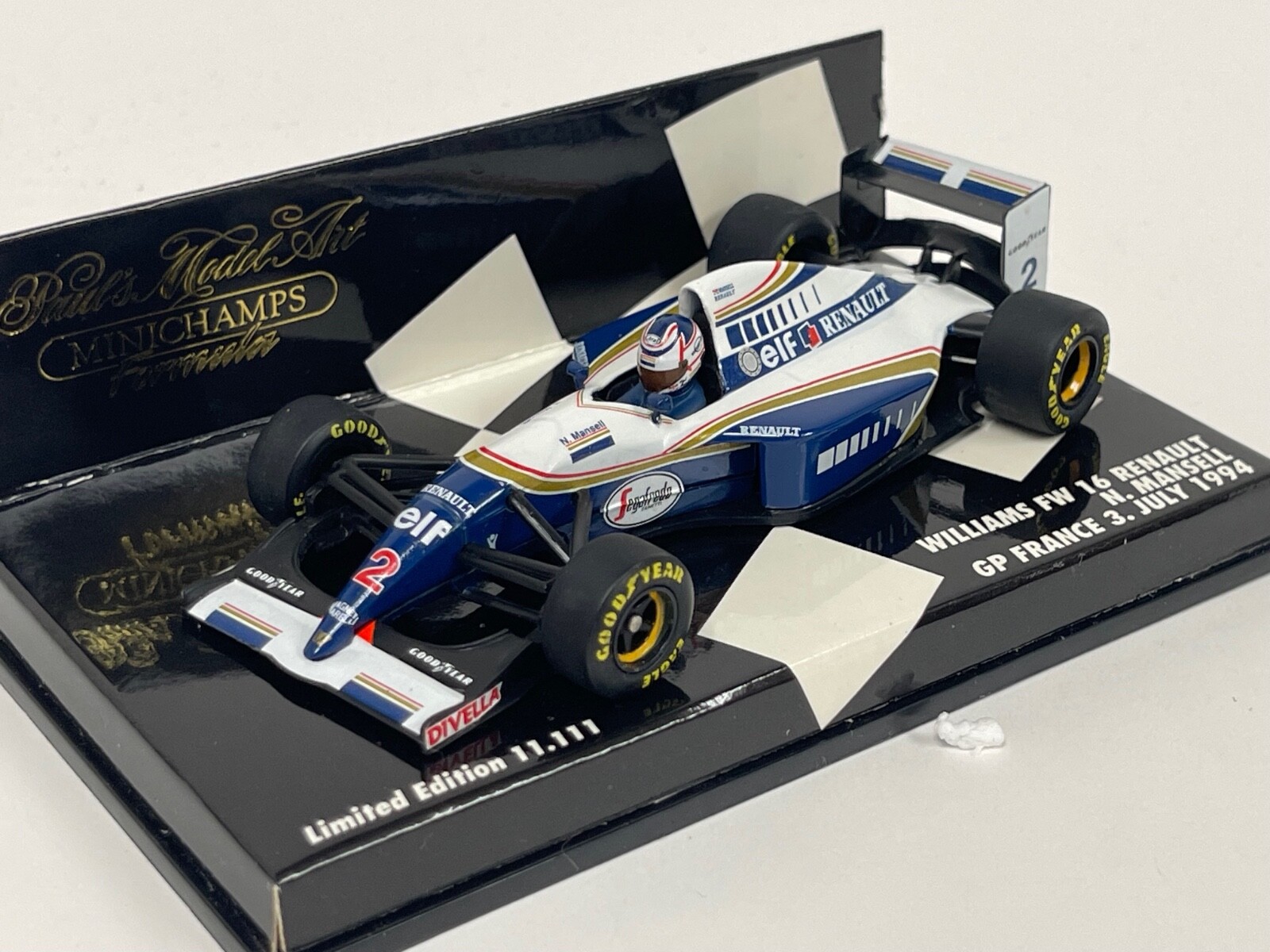 ミニカー MINICHAMPS Williams Renault FW16 (1/43) 1/43 Minichamps Williams Renault FW16 From 1994 GP France F1
