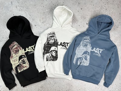 Blast Hoodie Men in 3 types (Black/Blue/White) Styled M size