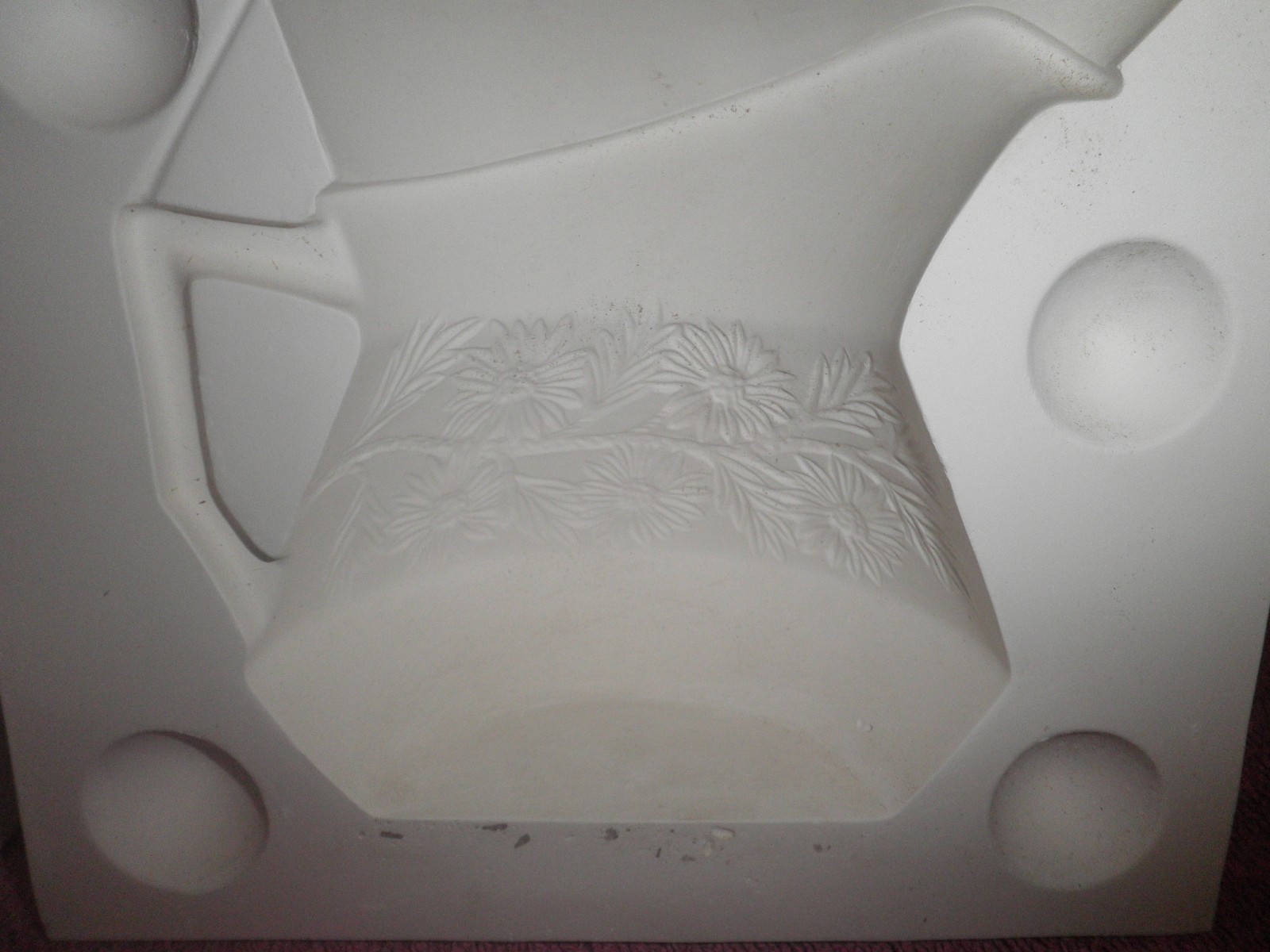 Vintage Ceramic Slip Casting Mold Floral Pitcher Daisies ? White Horse #1086