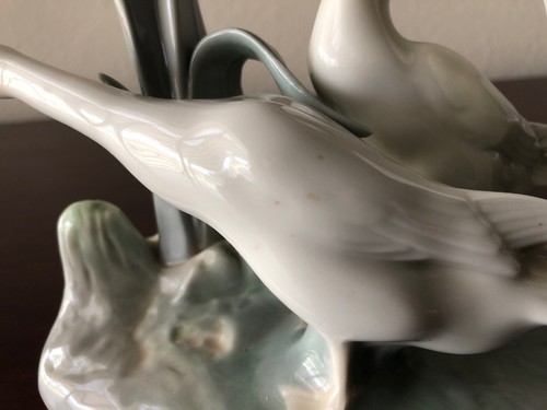 Vintage LLARDRO Geese Group Goose Figure Porcelain Fine Sculpture Made In Spain
