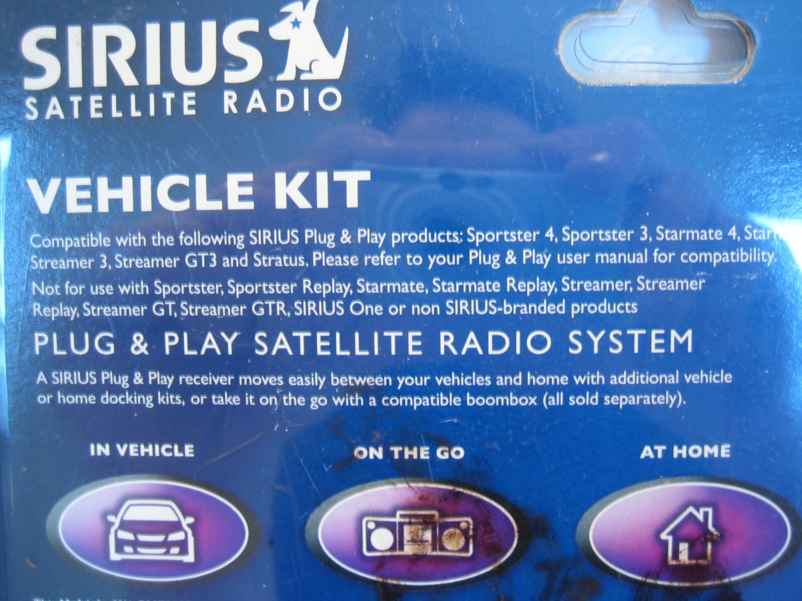 Sirius Satellite Radio Vehicle Kit SUPV1R New In Package
