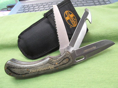 Mossberg by Meyerco 3 Blade Field Dressing Knife - All 3 Blades are Lockback