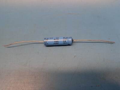 (1) CDE 50V 105° Vintage Axial Electrolytic Capacitor measuring at 160uf - 170uf