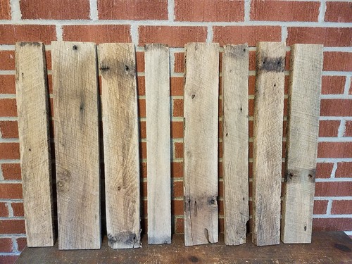 8pc RECLAIMED WEATHERED OAK  BARN LUMBER WOOD 1