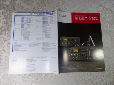 ICOM IC-R7000 IC-R71E IC-R71A IC-R71D RECEIVER ADVERTISING FLYER 1986 ORIGINAL