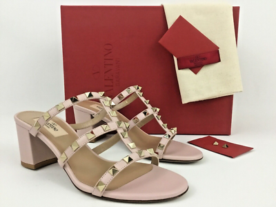 Valentino rockstud caged leather deals slide