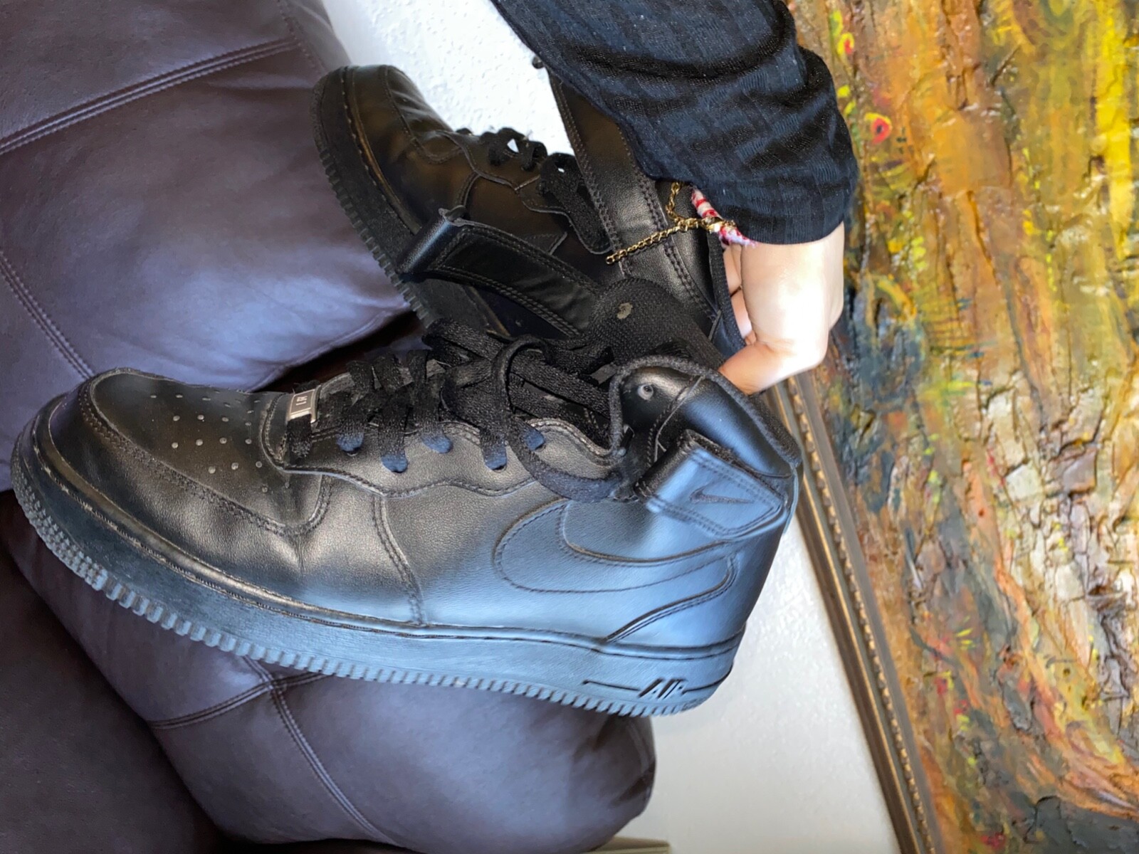 hightop black af1s
