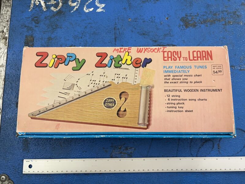 Vintage Zippy Zither No. 8408 by Woolworth Co. Made In Japan