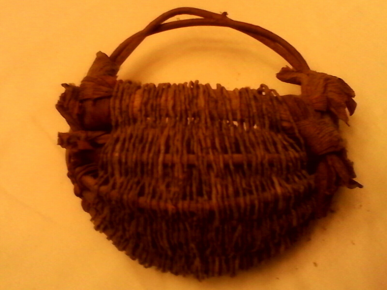 Antique Primative Hand Woven Rare Herb Gathering Basket Folk Art/Unusual!!!