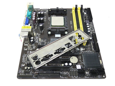 ASROCK 960GC-GS FX socket AM2/AM3/AM3+ with AMD Sempron 140 CPU  + IO Shield