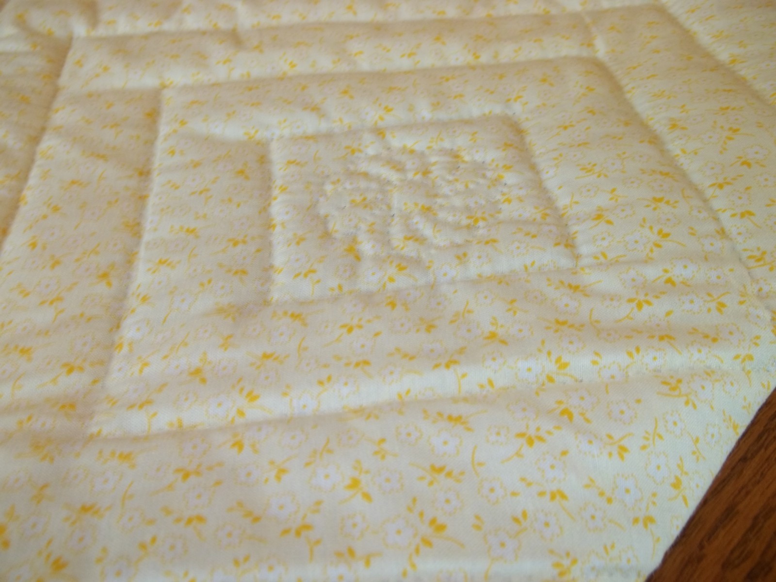 30's Prints Tablecloth/Table Topper, Handcrafted & Hand Quilted, 41 1/2