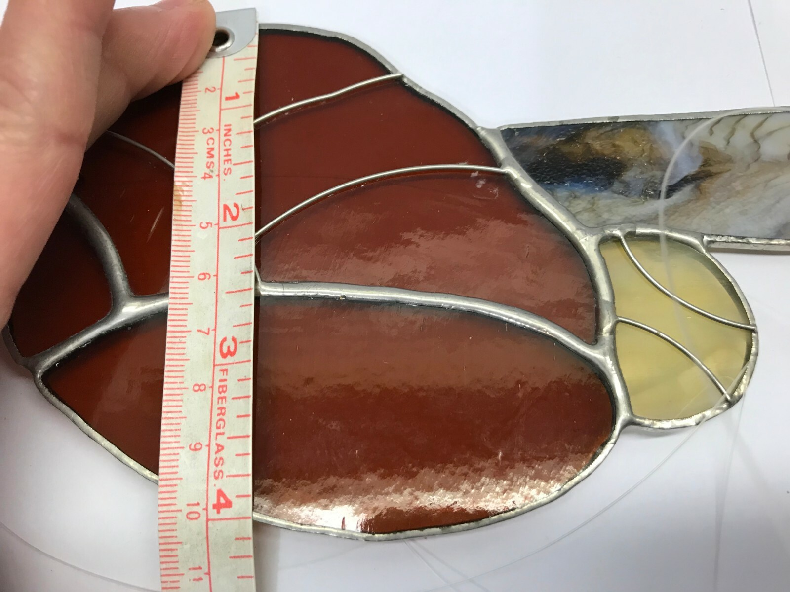 Vintage Stained Glass Window Suncatcher Baseball Bat Glove Sport