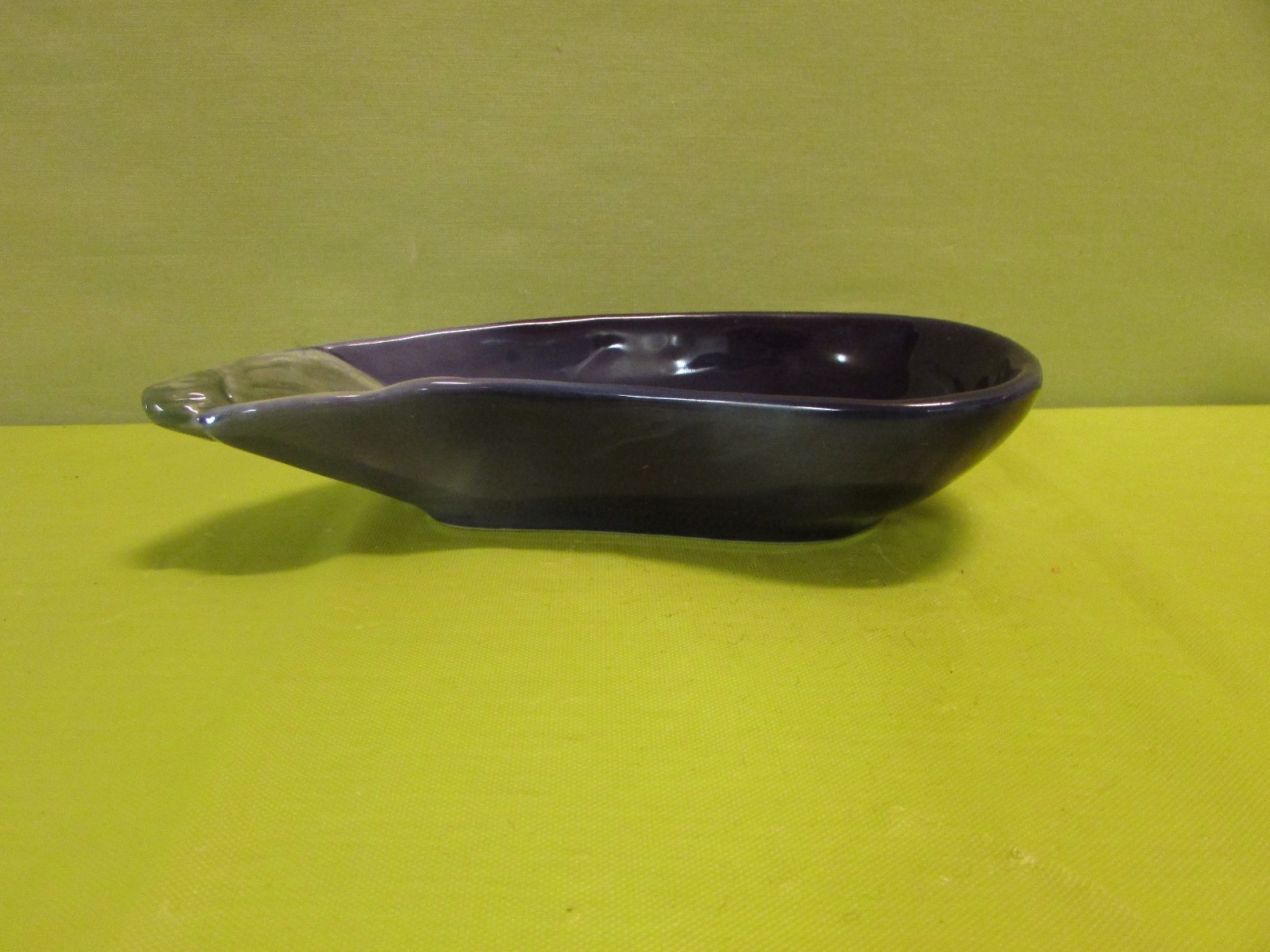 SMALL VINTAGE EGGPLANT DIP DISH JARDIN POTAGER