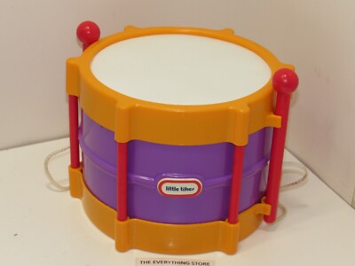 LITTLE TIKES DRUM RYTHEM MAKER ORANGE PURPLE RED USED FREE SHIP