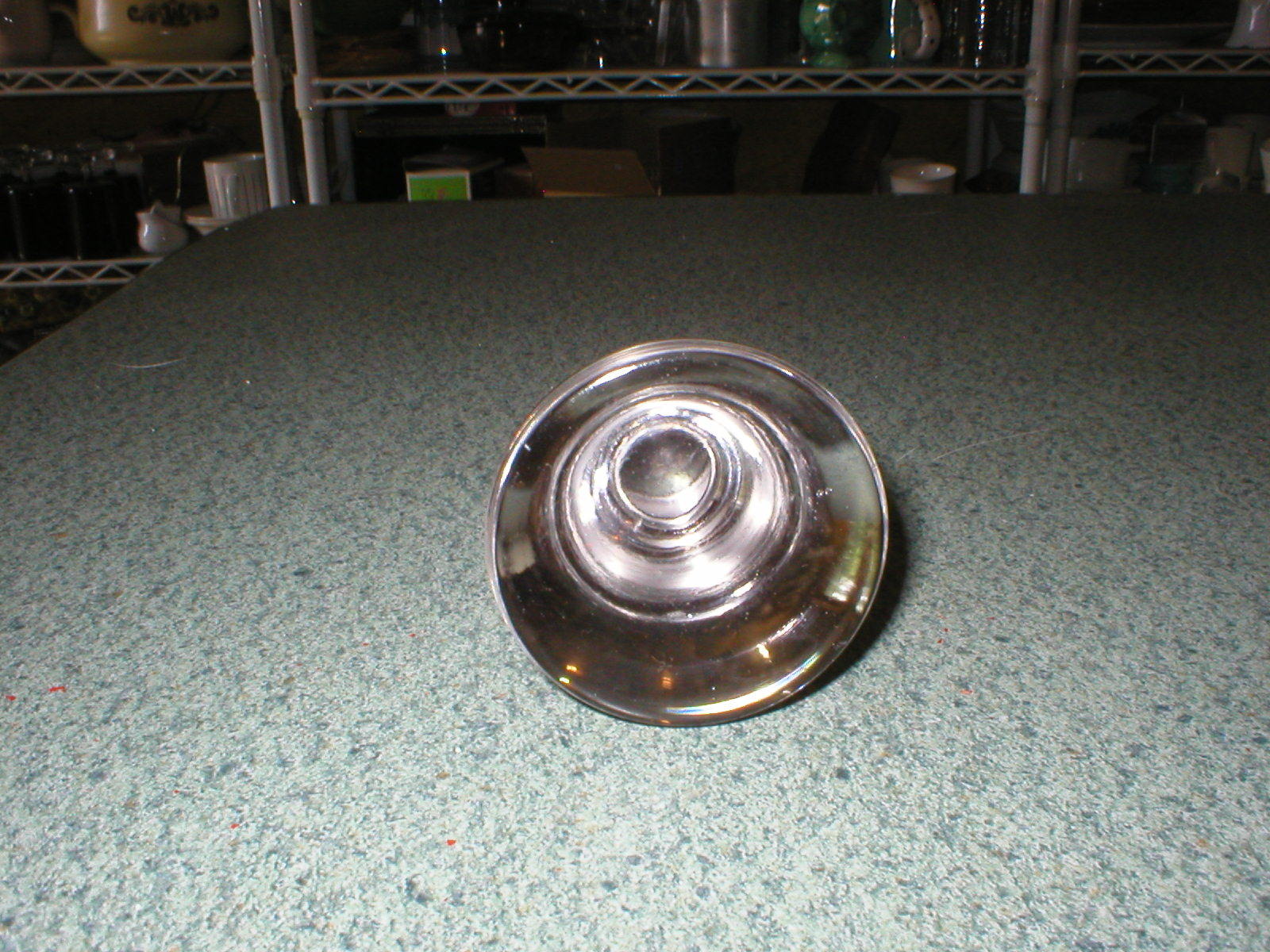 VTG Modern Clear Crystal/Glass Bottle Cruet Stopper 4 1/4