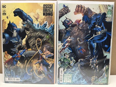 [2 Pack] Justice League vs. Godzilla vs. Kong #1 #7 Jim Lee Card Stock Variant  