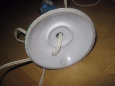 VINTAGE PORCELAIN GERMAN LAMP-WOMAN HOLDING UP A JUG-EXCELLENT