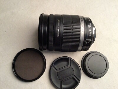 Canon EF-S 18-200mm F/3.5-5.6 IS Lens +CPL filter READ