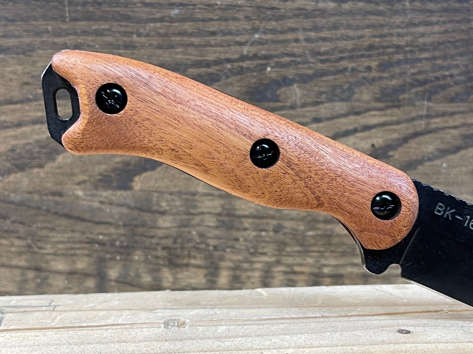 Handles for Kabar/Becker BK15,16,17 ,18, Sapele Handles for Kabar/Becker BK15,16,17 ,18, Sapele