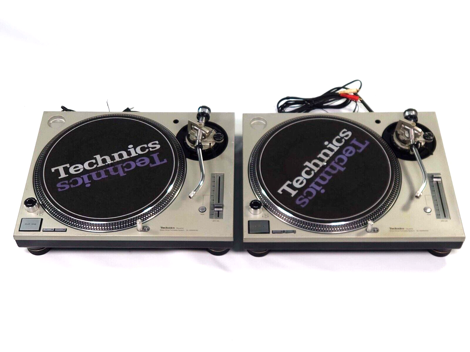 Technics SL-1200 MK3D Silver Set Direct Drive DJ Turntables 