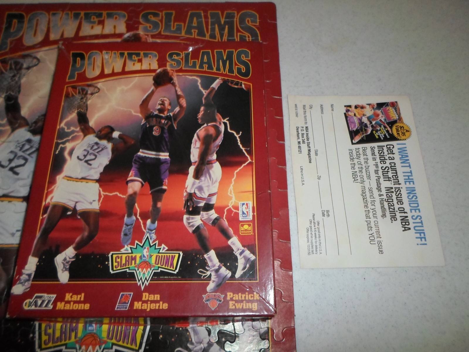 Complete! Power Slam Dunk 200 PC NBA Basketball Puzzle Karl Malone Patrick Ewing