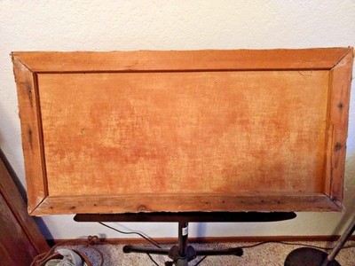 H. KHAI  Vintage Asian Oil Painting Original 28 X 14 Great price! Good Condition