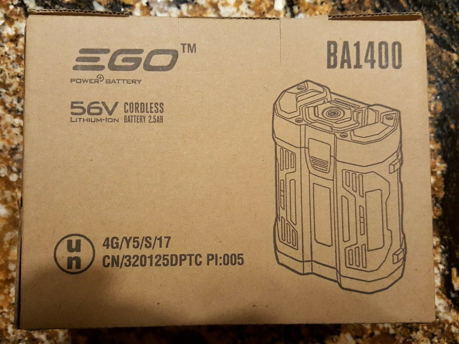 New Ego 56V BA1400 2.5Ah battery with charger