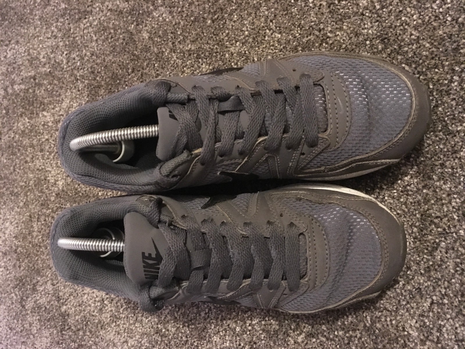 NIKE AIR MAX COMMAND GS BLACK GREY TRAINERS LEATHER SIZE UK 4 EU 36.5 NIKE AIR MAX COMMAND GS BLACK GREY TRAINERS LEATHER SIZE UK 4 EU 36.5