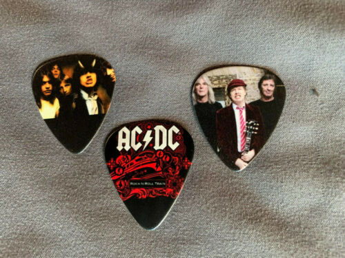 Lot (3) NOVELTY GUITAR PICK - AC/DC - Group Band Logo Photo FREE SHIP! FAST