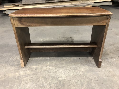 Vintage 1950s Hammond C-type solid wood Quatrefoil organ bench