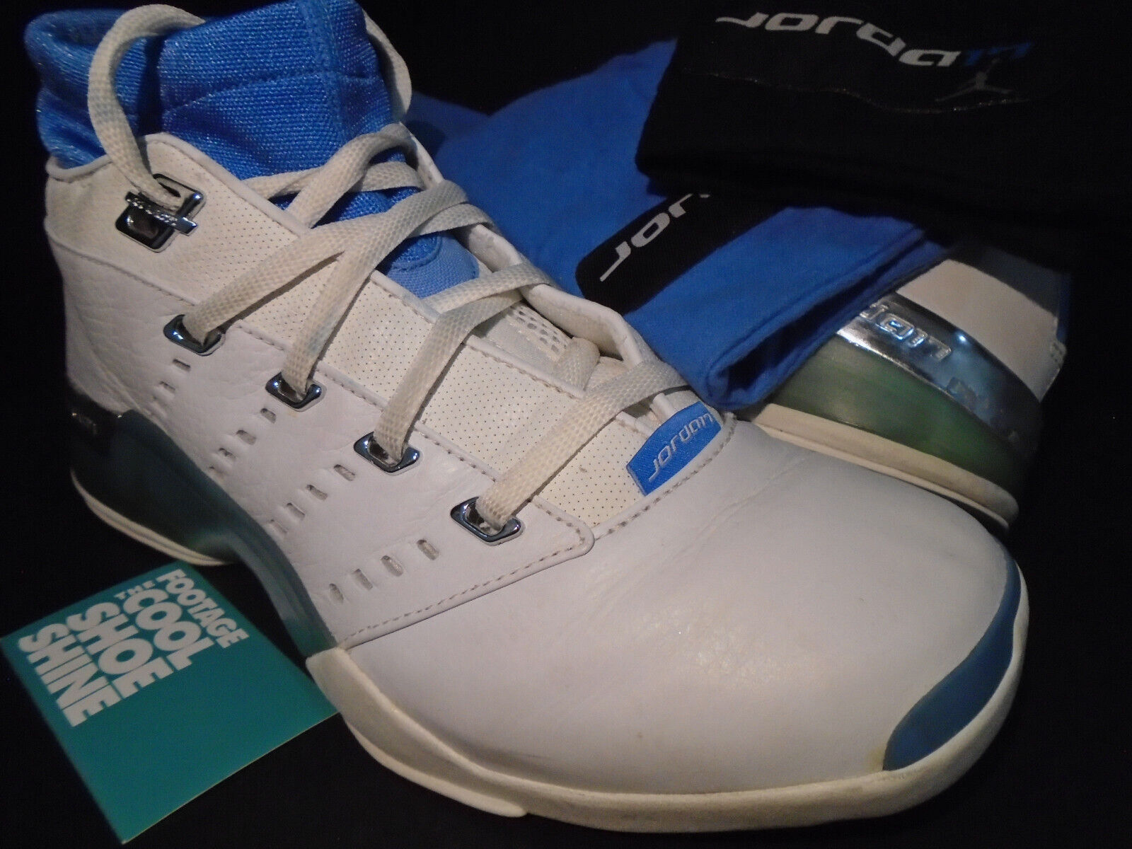 NIKE AIR JORDAN XVII 17 LOW WHITE UNIVERSITY BLUE UNC BLACK NIKE AIR JORDAN XVII 17 LOW WHITE UNIVERSITY BLUE UNC BLACK
