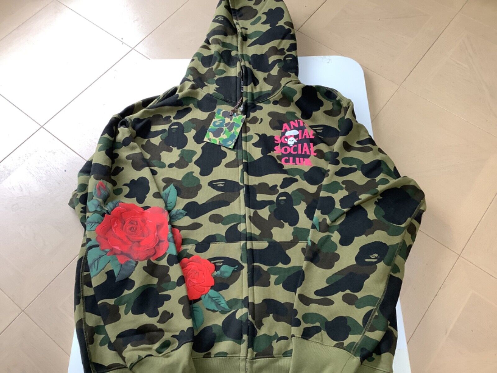 Authentic ape bape x ASSC relaxed full zip hoodie anti Authentic ape bape x ASSC relaxed full zip hoodie anti