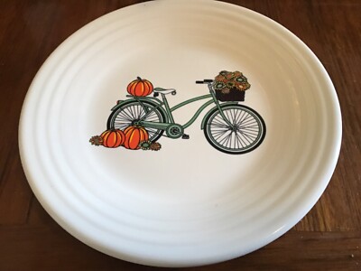 Fiesta ''Vintage Bicycle'' Autumn Luncheon Plate Belk Exclusive -First Quality NWT
