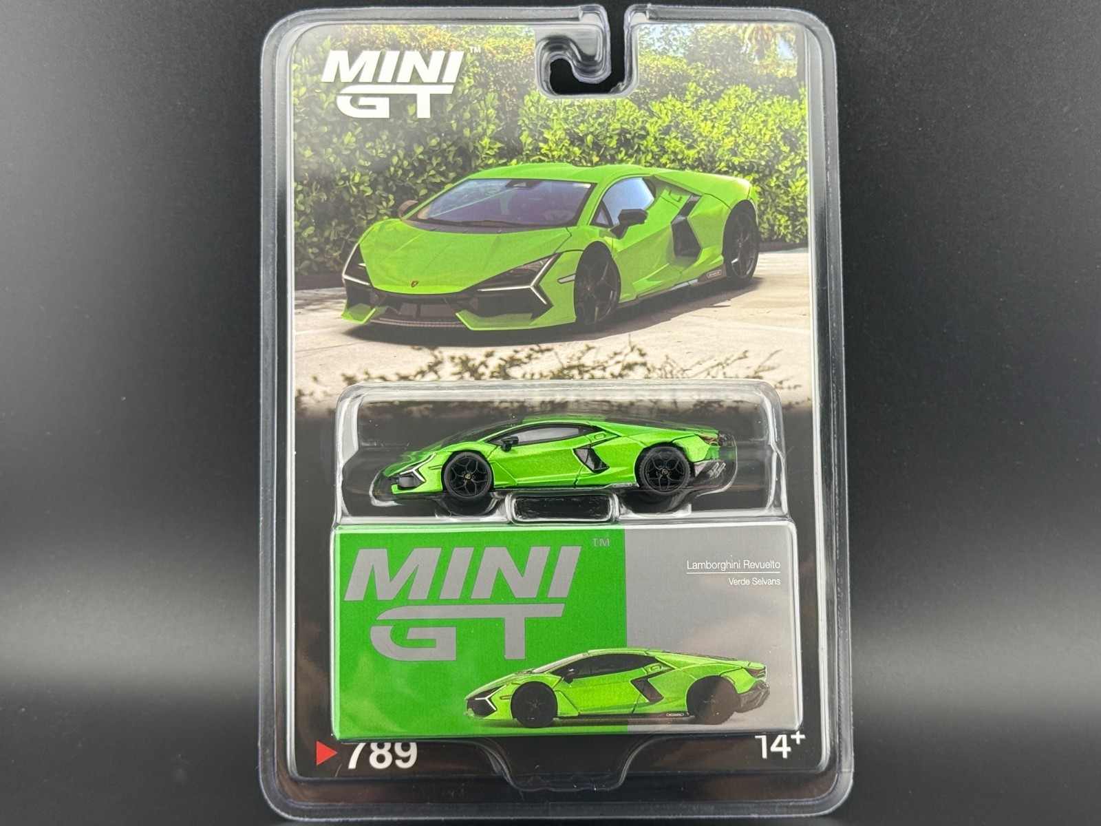 Mini GT Lamborghini Revuelto Verde Selvans Green #789 1/64